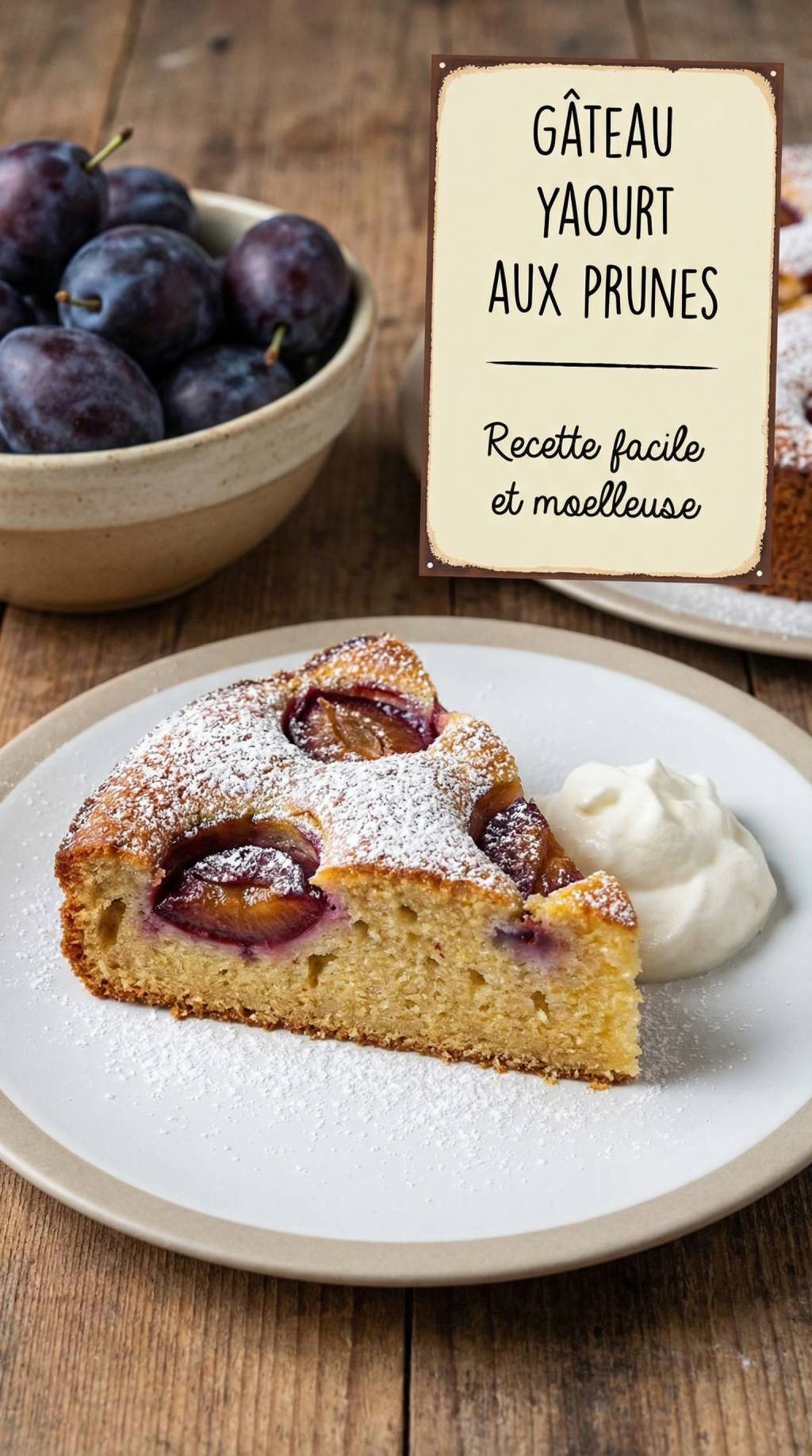 Gateau yaourt prunes : une recette facile et moelleuse pour cuisiner les fruits de saison