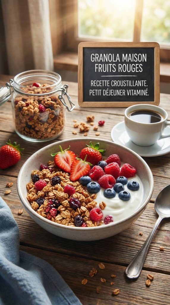 Granola fruits rouges : recette croustillante maison pour un petit déjeuner vitaminé