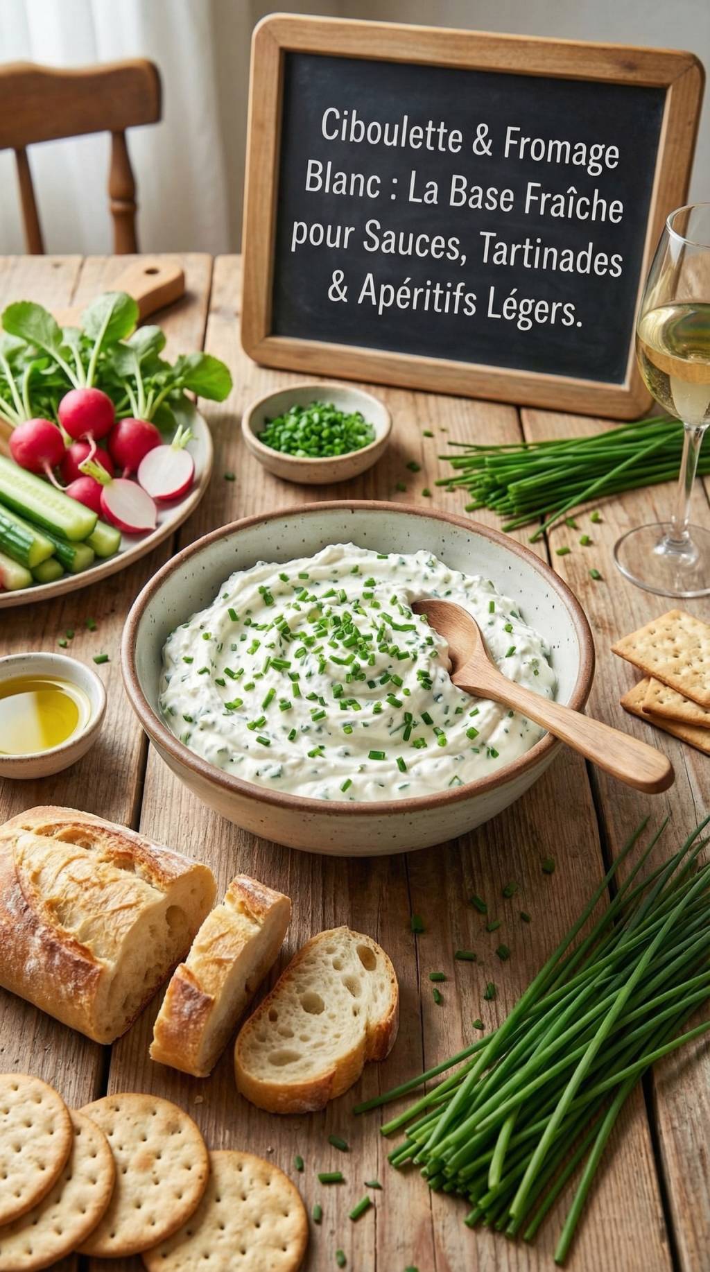 Ciboulette fromage blanc : une base fraîche pour sauces, tartinades et apéritifs légers
