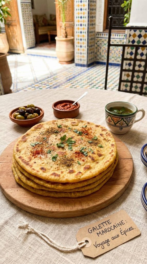 Galette de farine de pois chiche marocaine : une recette simple pour voyager avec les épices