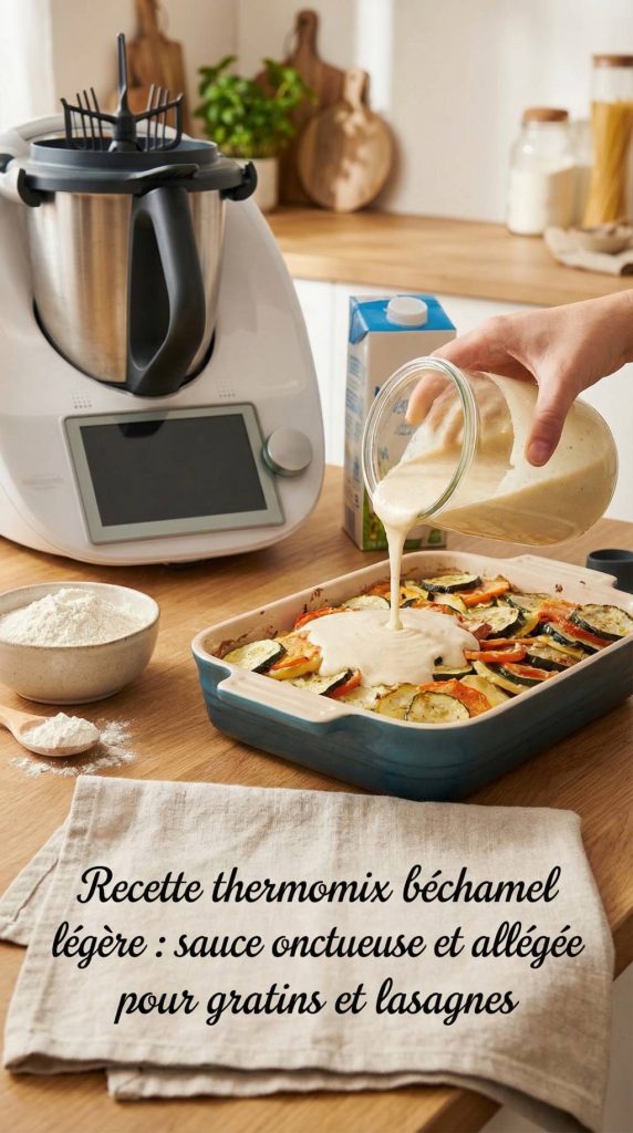 Recette thermomix bechamel légère : sauce onctueuse et allégée pour gratins et lasagnes
