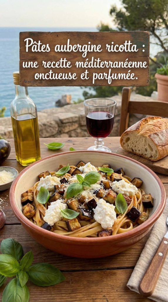 Pates aubergine ricotta : une recette méditerranéenne onctueuse et parfumée