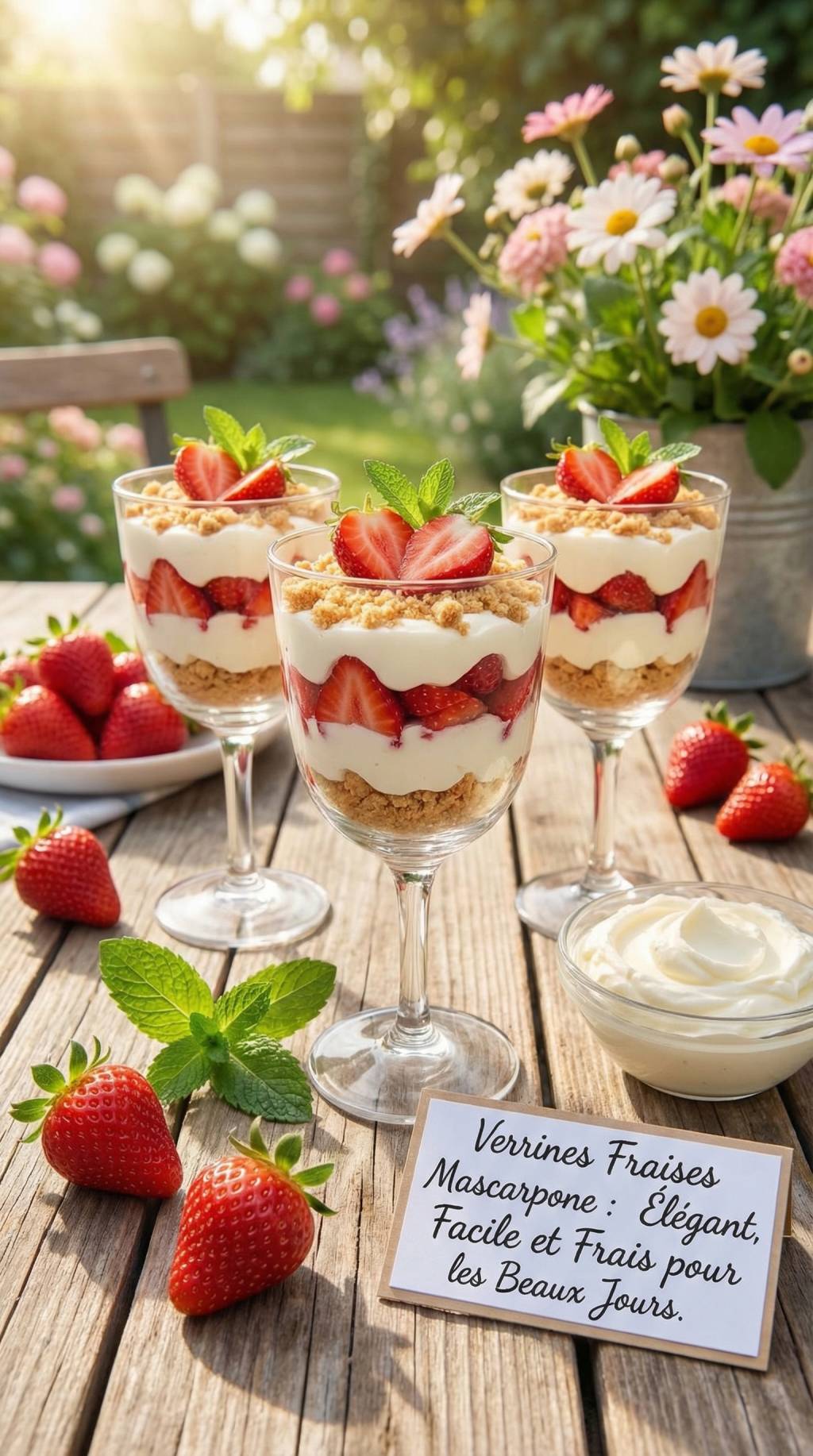 Verrines fraises mascarpone : dessert élégant, facile et frais pour les beaux jours