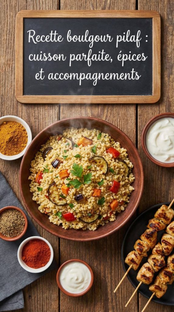 Recette boulgour pilaf : cuisson parfaite, épices et accompagnements possibles