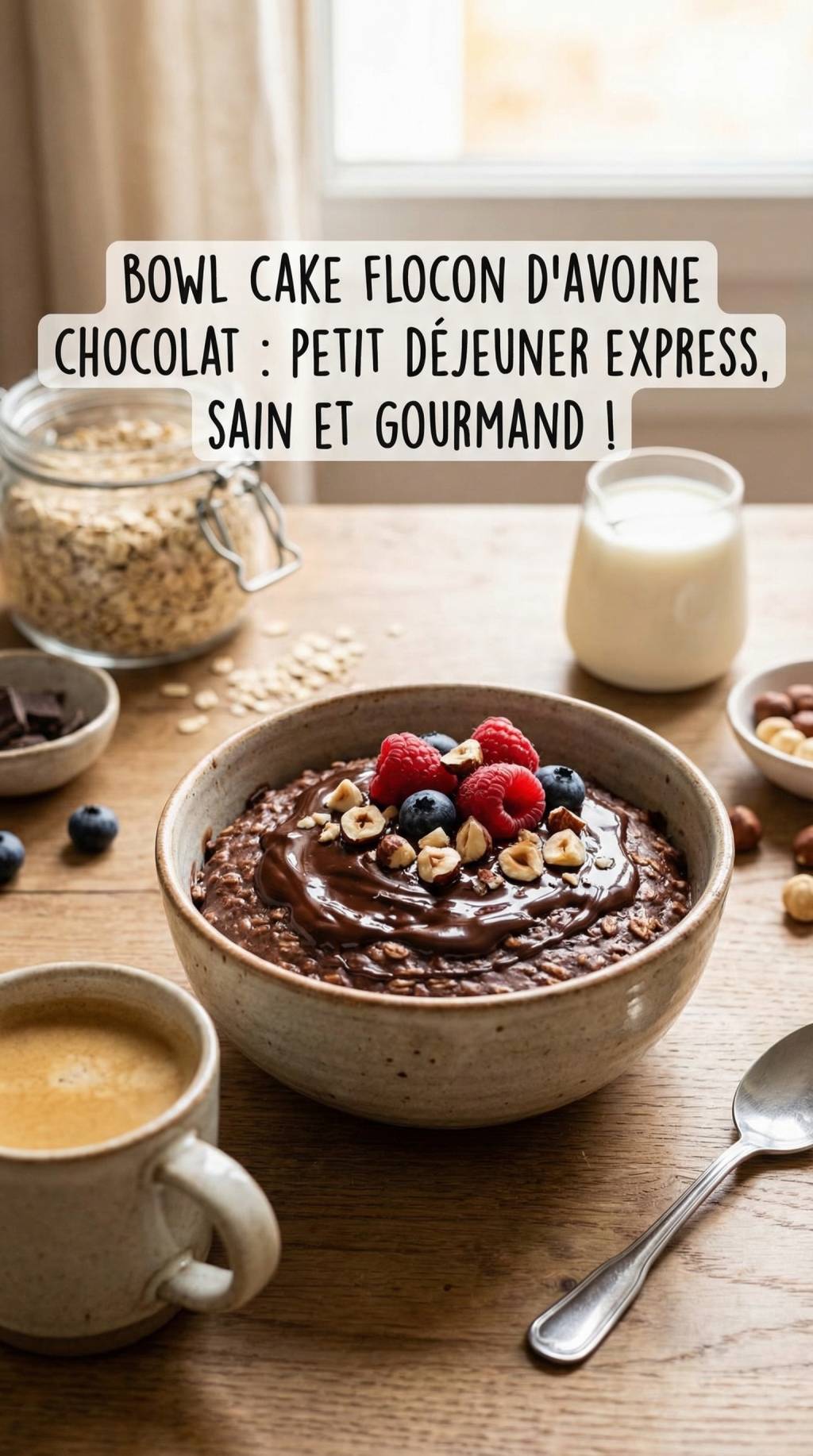 Bowl cake flocon d avoine chocolat : petit déjeuner express, sain et gourmand