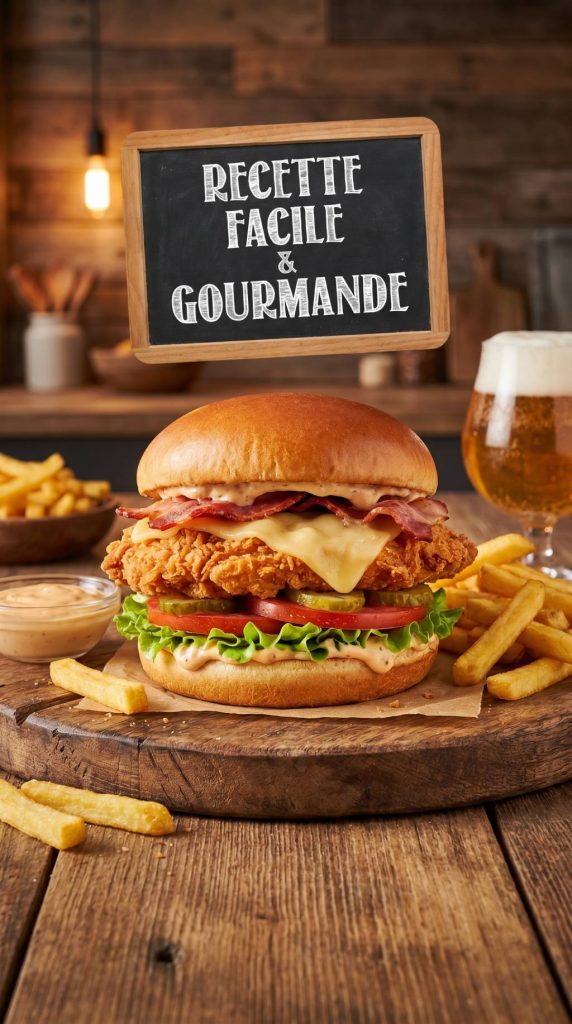 Burger au poulet pané : recette facile et gourmande